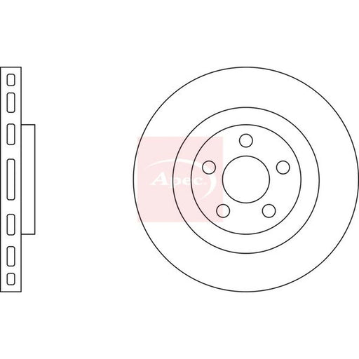 Apec 2 x Vented Front Brake Discs DSK3178