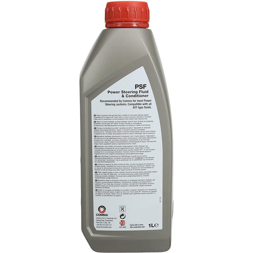 Comma - PSF Power Steering Fluid & Conditioner Oil Lubricant 1 Litre PSF1L - 1L Comma  - Town Parts