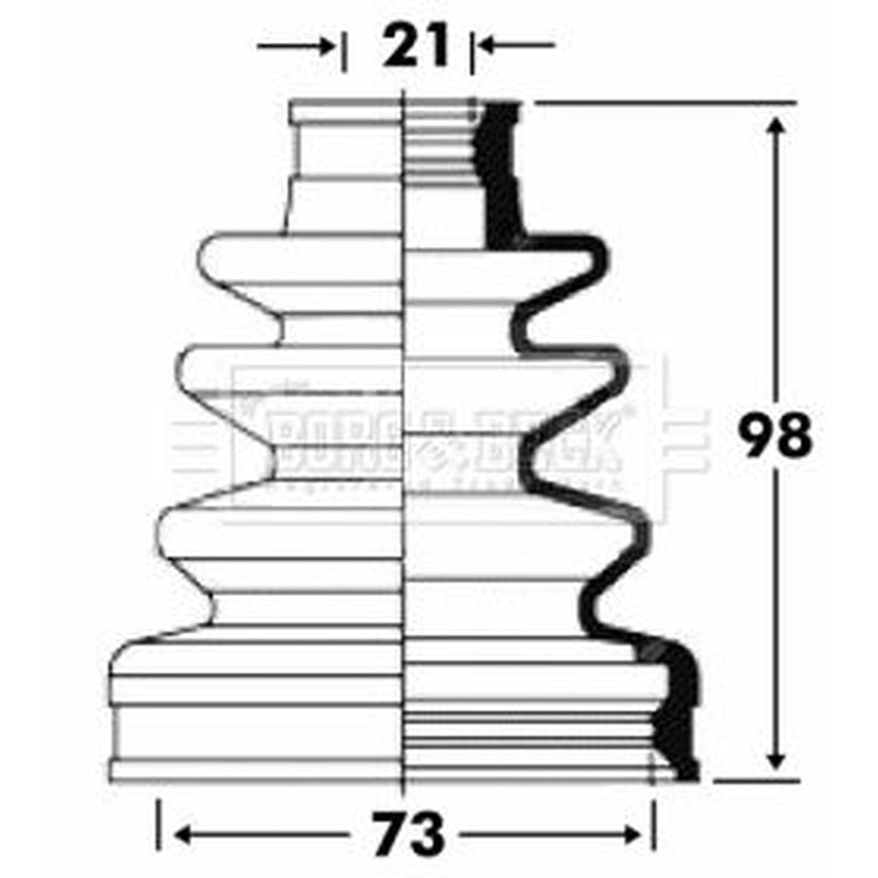 Borg & Beck Drive Shaft Bellow Kit Front Left BCB2816