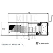 Blue Print Crankcase Ventilation Filter ADBP220056