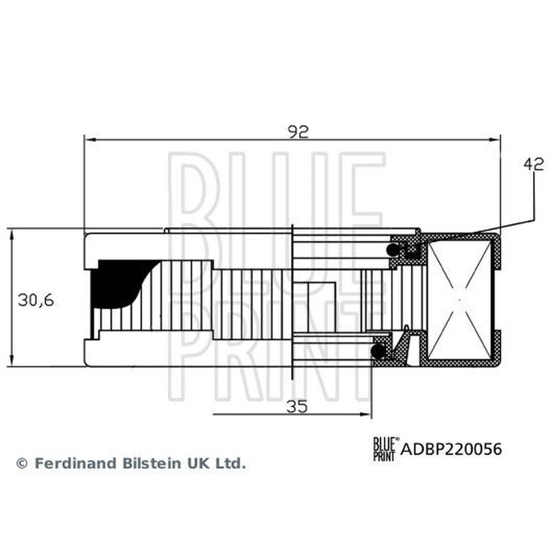 Blue Print Crankcase Ventilation Filter ADBP220056