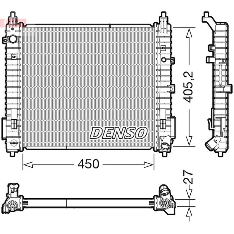 Denso Engine Radiator DRM46071