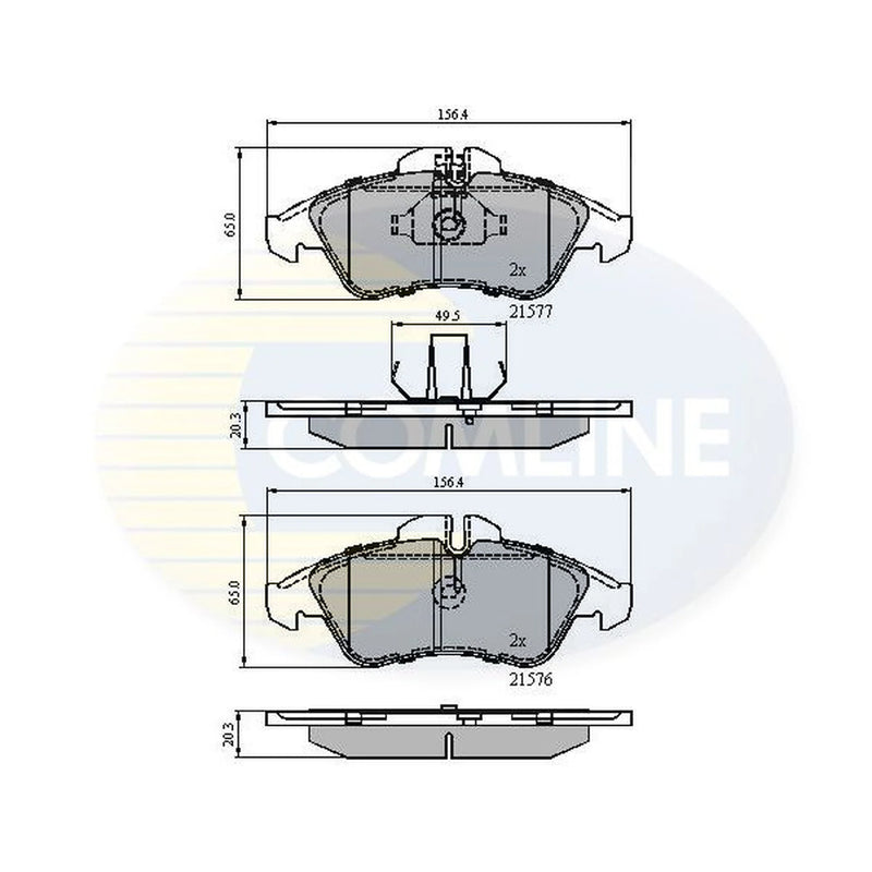 Comline 4 x Front Brake Pad Set CBP0212