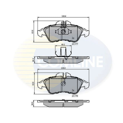 Comline 4 x Front Brake Pad Set CBP0212