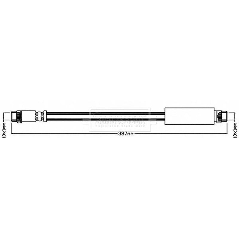 Borg & Beck Brake Hydraulic Hose Line Rear Left BBH8561
