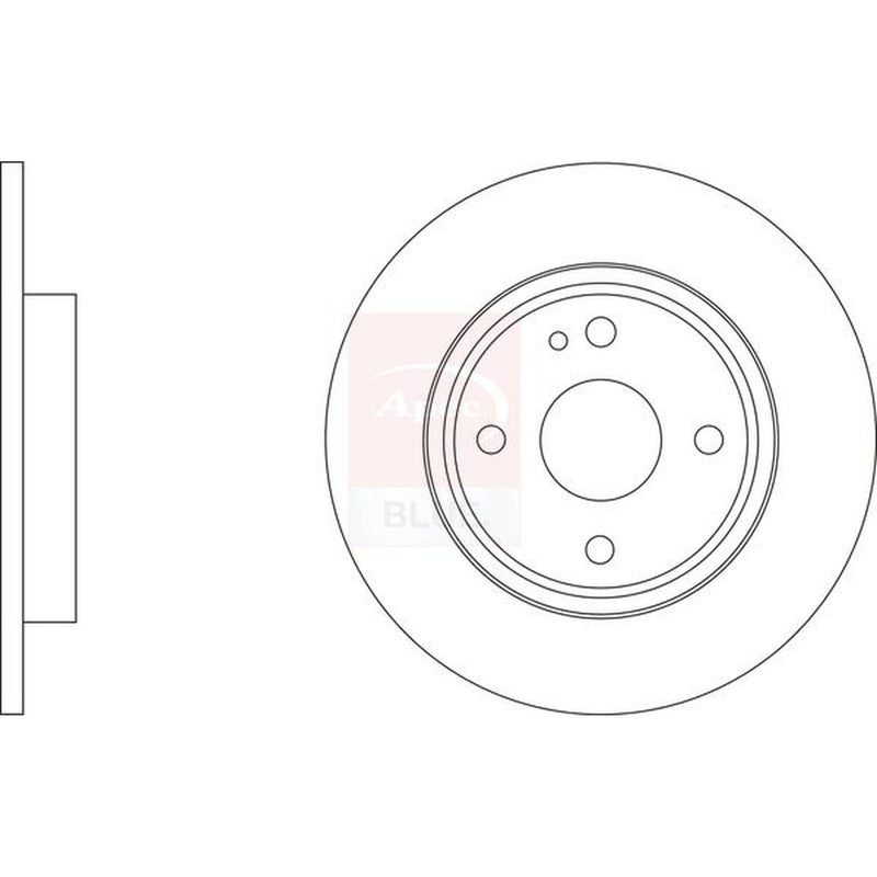 Apec 2 x Solid Rear Brake Discs SDK7013