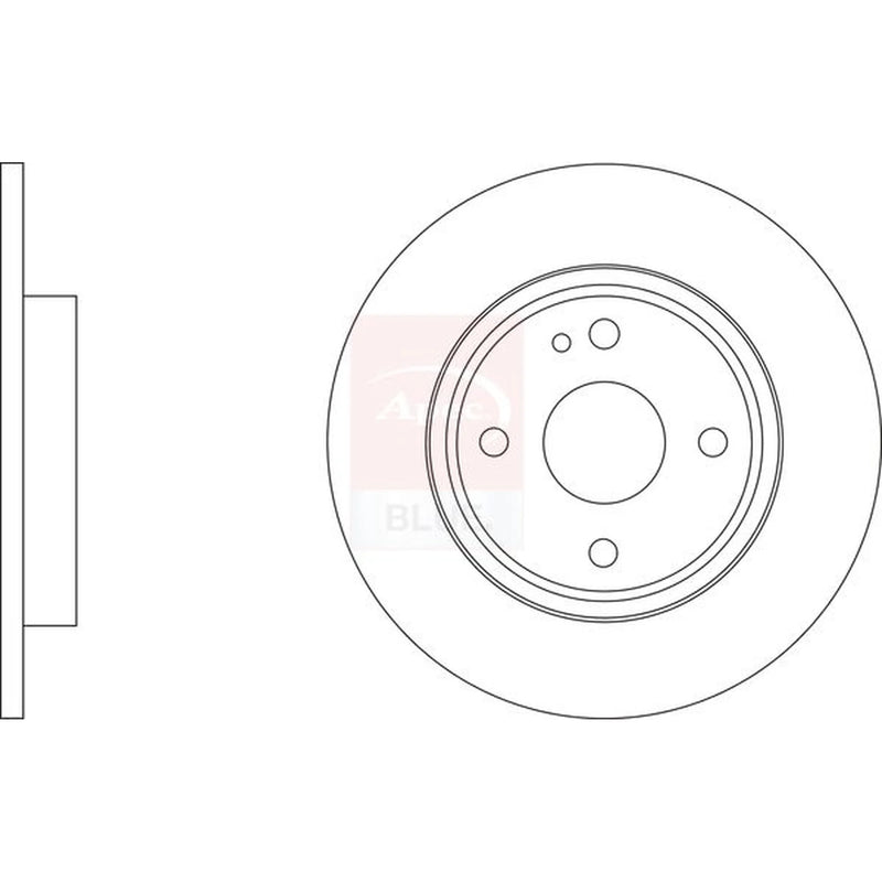 Apec 2 x Solid Rear Brake Discs SDK7013