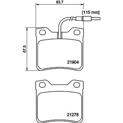 DON Rear Brake Pad Set PCP1672