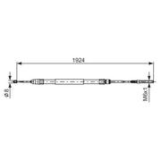 Bosch Handbrake Cable Left Rear 1 987 477 693