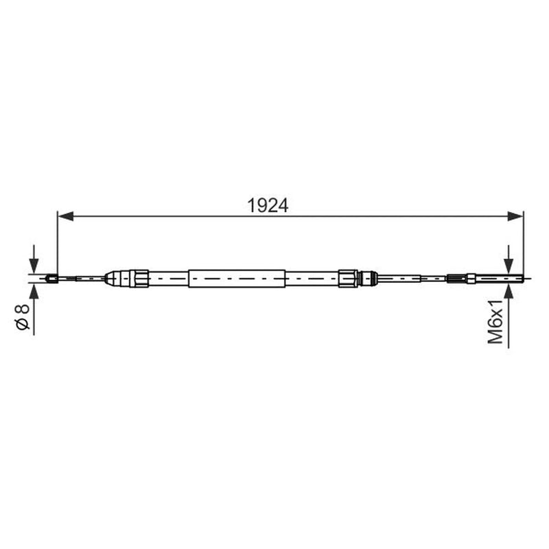 Bosch Handbrake Cable Left Rear 1 987 477 693