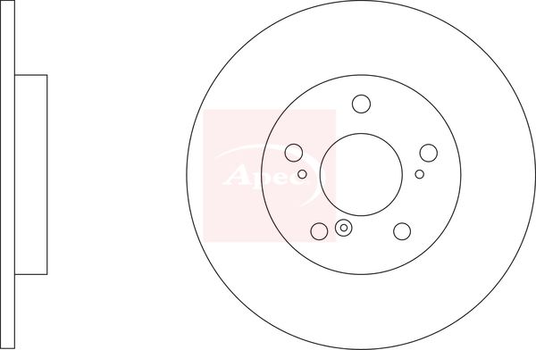 Apec 2 x Brake Disc Set Solid