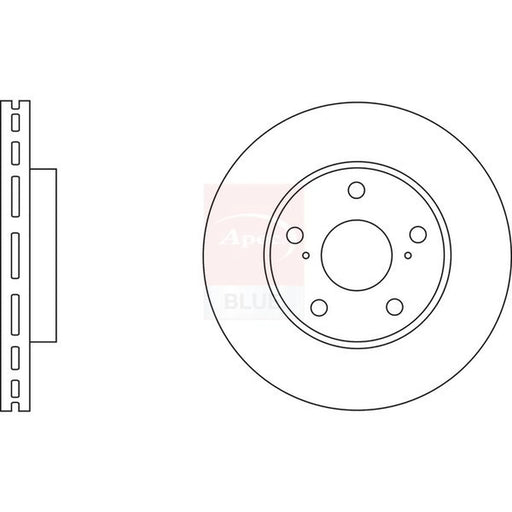 Apec 2 x Vented Front Brake Discs SDK6272