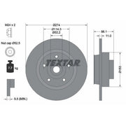 Textar 2 x Solid Rear Brake Discs 92232603