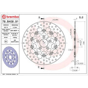 Brembo 2 x Floating Front Brake Disc Brake Discs 78B40891