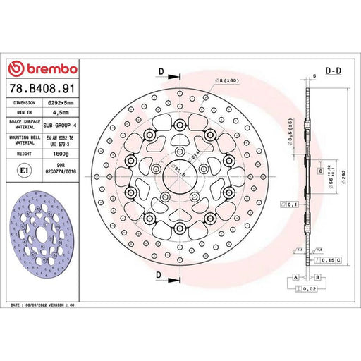 Brembo 2 x Floating Front Brake Disc Brake Discs 78B40891