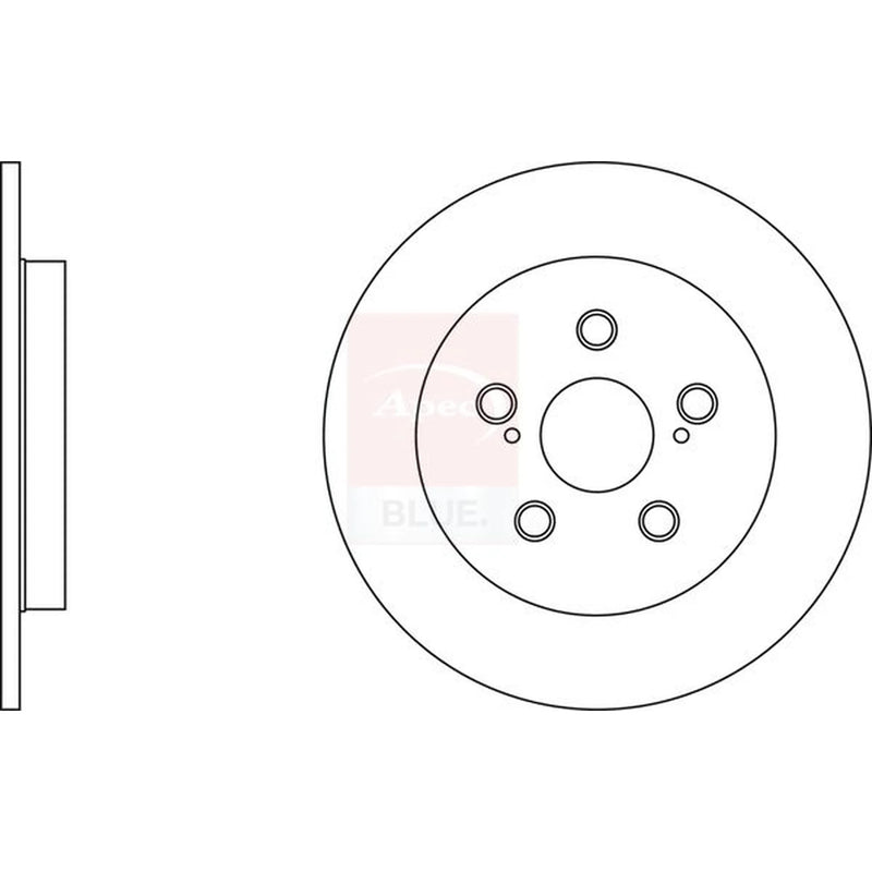 Apec 2 x Solid Rear Brake Discs SDK6651
