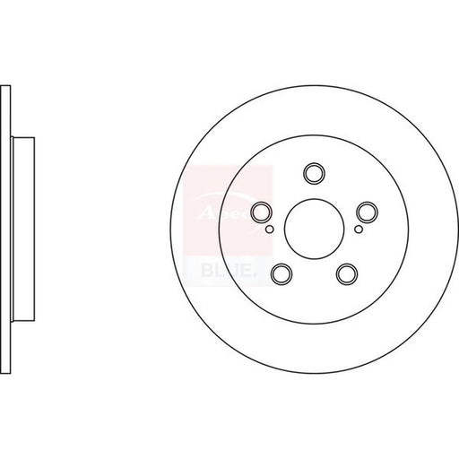 Apec 2 x Solid Rear Brake Discs SDK6651