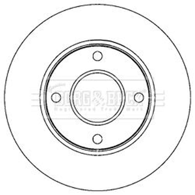 Borg & Beck 2 x Vented Front Brake Discs BBD5214