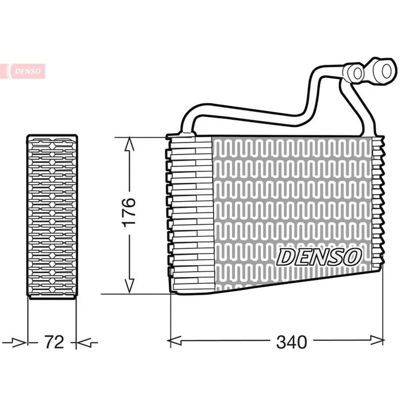 Denso Air Conditioning Evaporator DEV08001