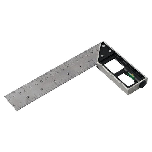 Silverline Tri & Mitre Square with Spirit Level 150mm Silverline  - Town Parts