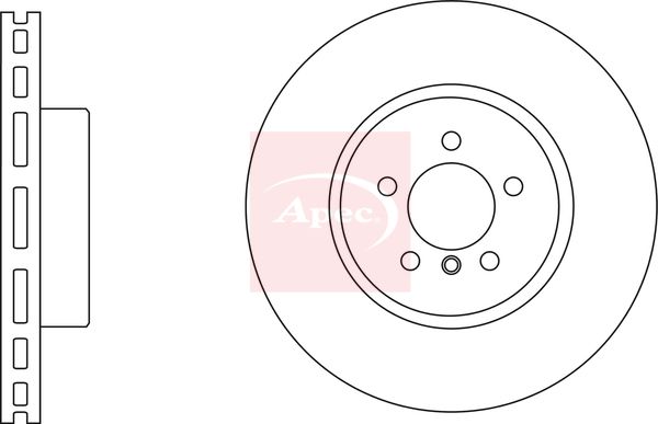 Apec 2 x Brake Disc Set Vented