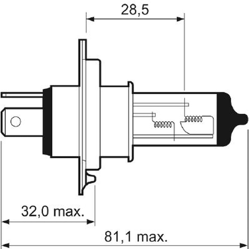 Valeo H4 Bulb Cardboard Aqua Vision 032515 032515