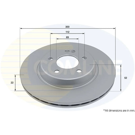 Comline 2 x Internally Vented Rear Brake Discs ADC4075V