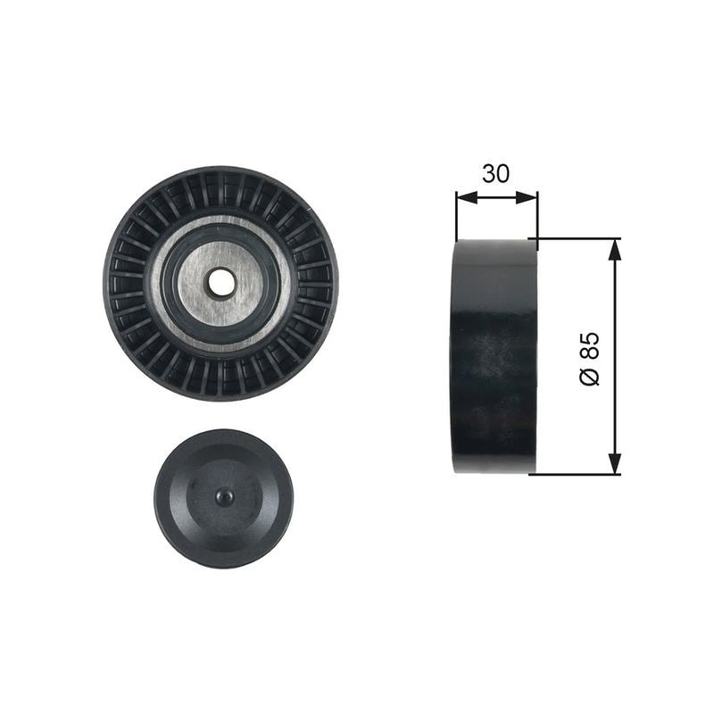 Gates V-Ribbed Belt Deflection/Guide Pulley T36477