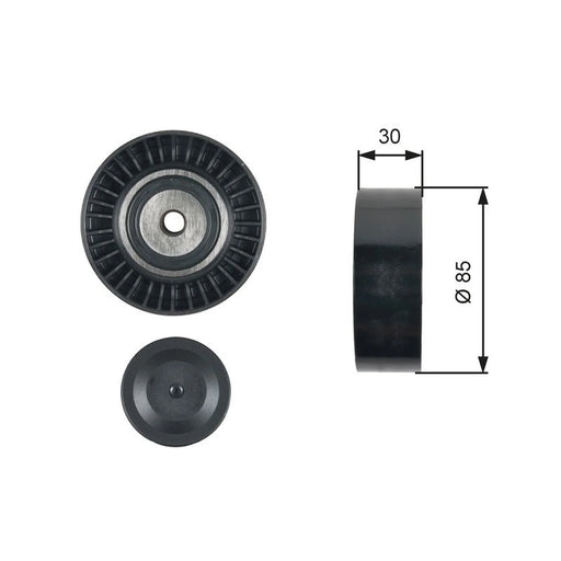 Gates V-Ribbed Belt Deflection/Guide Pulley T36477