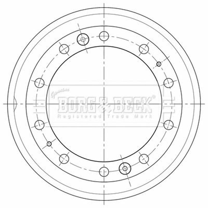 Borg & Beck Brake Drum Assembly Rear BBR32515