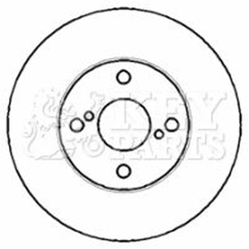 Key Parts 2 x Vented Front Brake Discs KBD4379