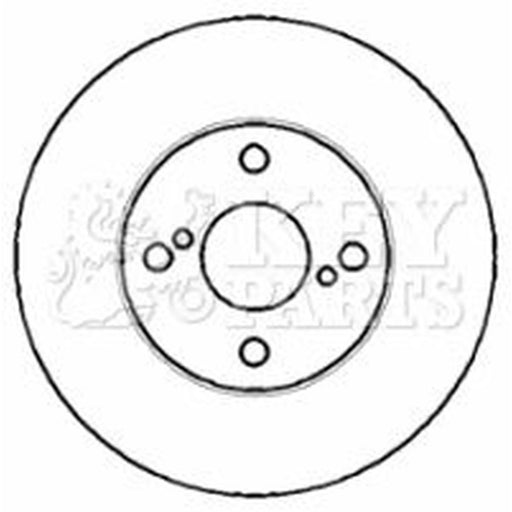 Key Parts 2 x Vented Front Brake Discs KBD4379