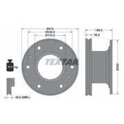 Textar 2 x Internally Vented Brake Discs 93101600