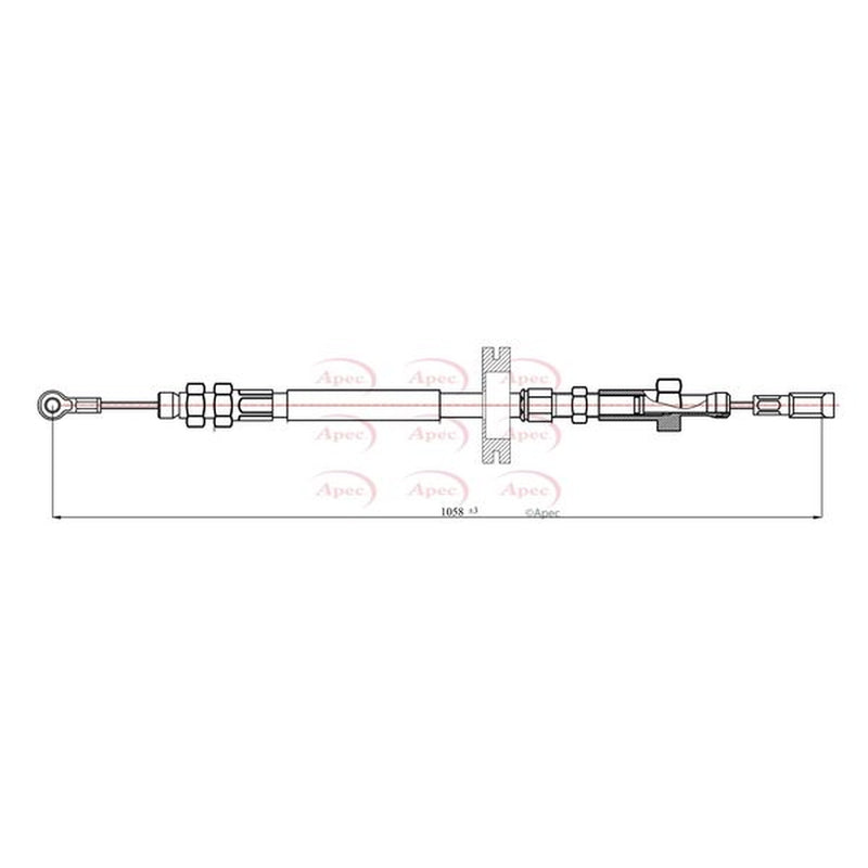 Apec Handbrake Cable Front CAB1251