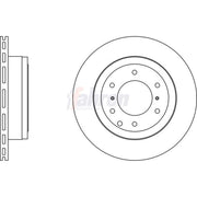 Fahren 2 x Vented Rear Brake Discs FBD6592