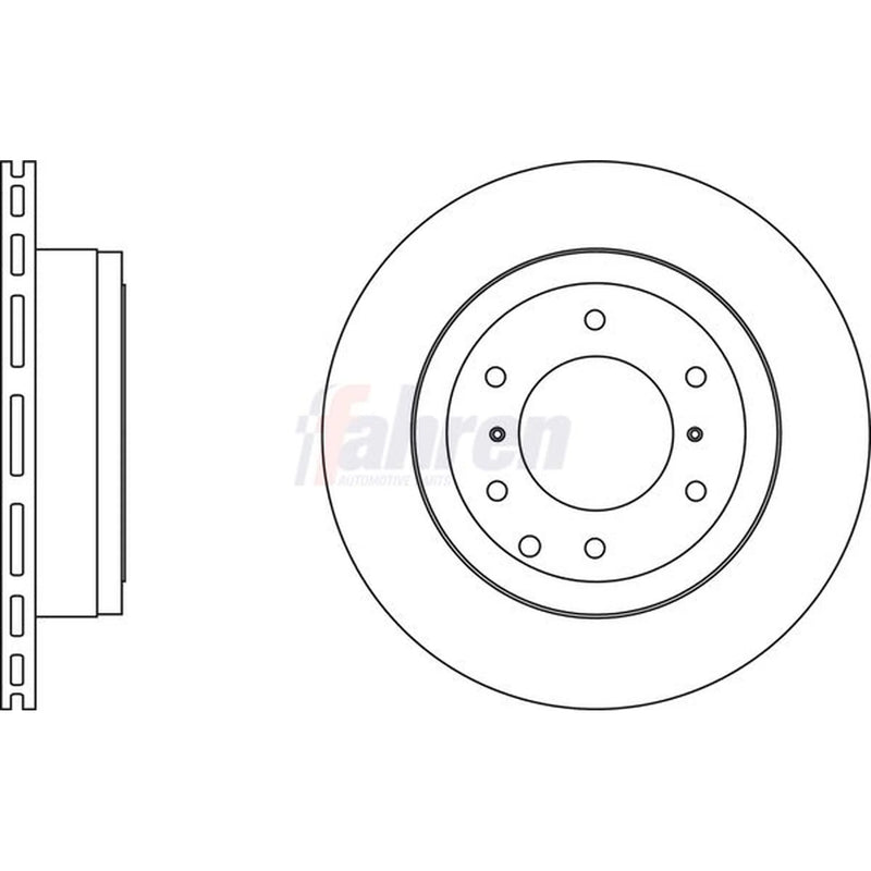Fahren 2 x Vented Rear Brake Discs FBD6592