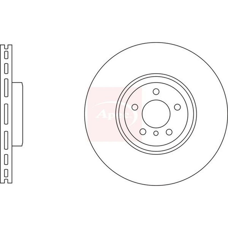 Apec 2 x Vented Front Brake Discs DSK3232