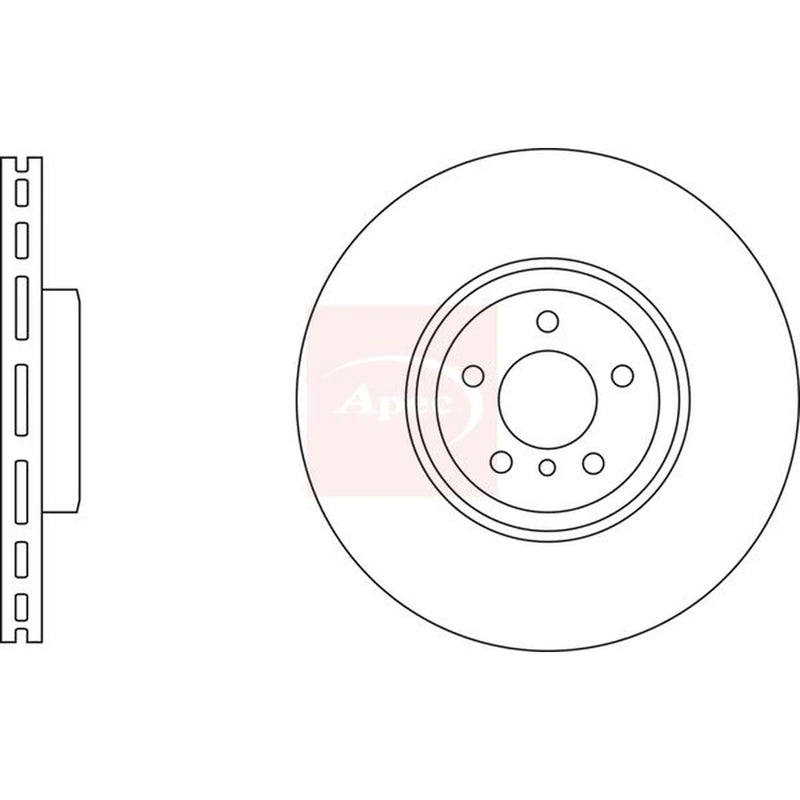 Apec 2 x Vented Front Brake Discs DSK3232