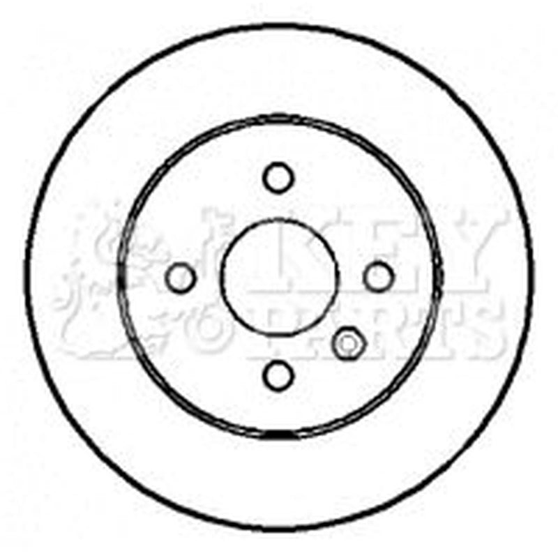 Key Parts 2 x Solid Rear Brake Discs KBD4394