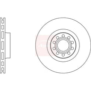 Apec 2 x Vented Front Brake Discs DSK2119
