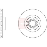 Apec 2 x Vented Front Brake Discs DSK2119