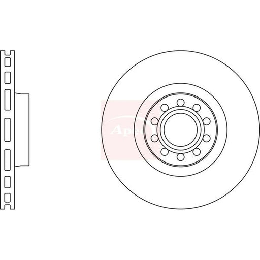 Apec 2 x Vented Front Brake Discs DSK2119