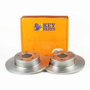 Key Parts 2 x Solid Rear Brake Discs KBD4085