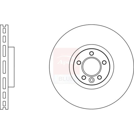 Apec 2 x Vented Front Brake Discs SDK6660
