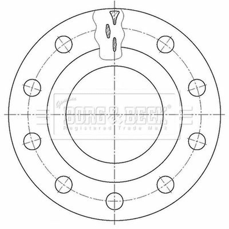 Borg & Beck 2 x Vented Rear Brake Discs BBD32661