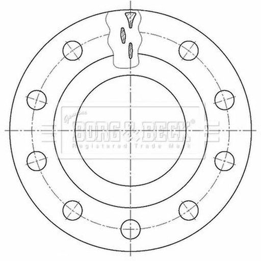 Borg & Beck 2 x Vented Rear Brake Discs BBD32661