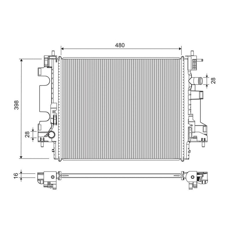 Valeo Engine Radiator 701194