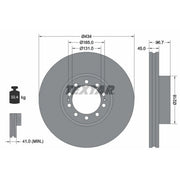 Textar 2 x Externally Vented Brake Discs 93105000 OE 2996353 500055596 504134958