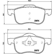 Brembo 4 x Front Brake Pad Set P86016