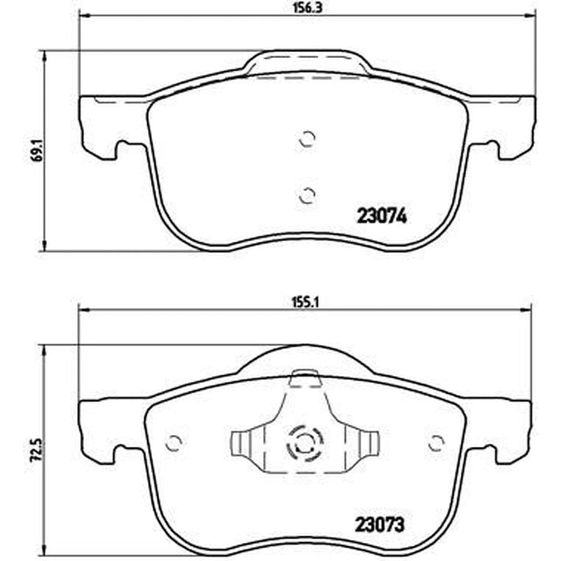 Brembo 4 x Front Brake Pad Set P86016